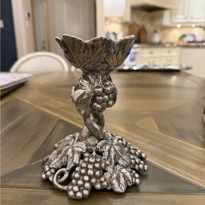 Arthur Court Silver Grape Collection Candle Holder